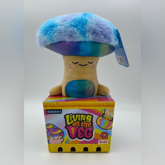 Living On The Veg Zeek Stuffed Mushroom Plush Toy Kellytoy Russ Fun Guy Series 1 - Picture 1 of 3